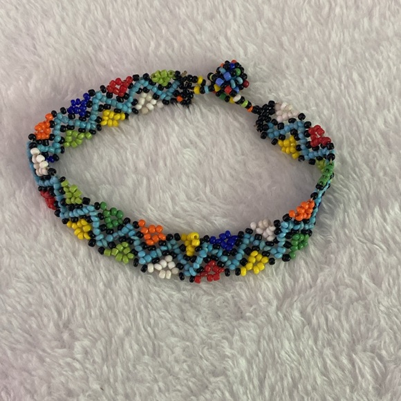 Beaded colourful tribal? anklet / bracelet - Picture 1 of 12